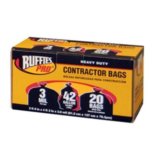 Berry Plastics Berry Plastics C68 618897 Ruffies Pro Contractor 42 Gallon Clean Up Bags C68 618897